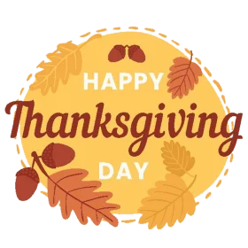 Warm Autumn Thanksgiving Day Celebration Festive Clipart Design