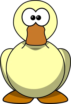 Adorable Cartoon Duck Clipart: A Charming Illustration of Whimsical Waterfowl Design