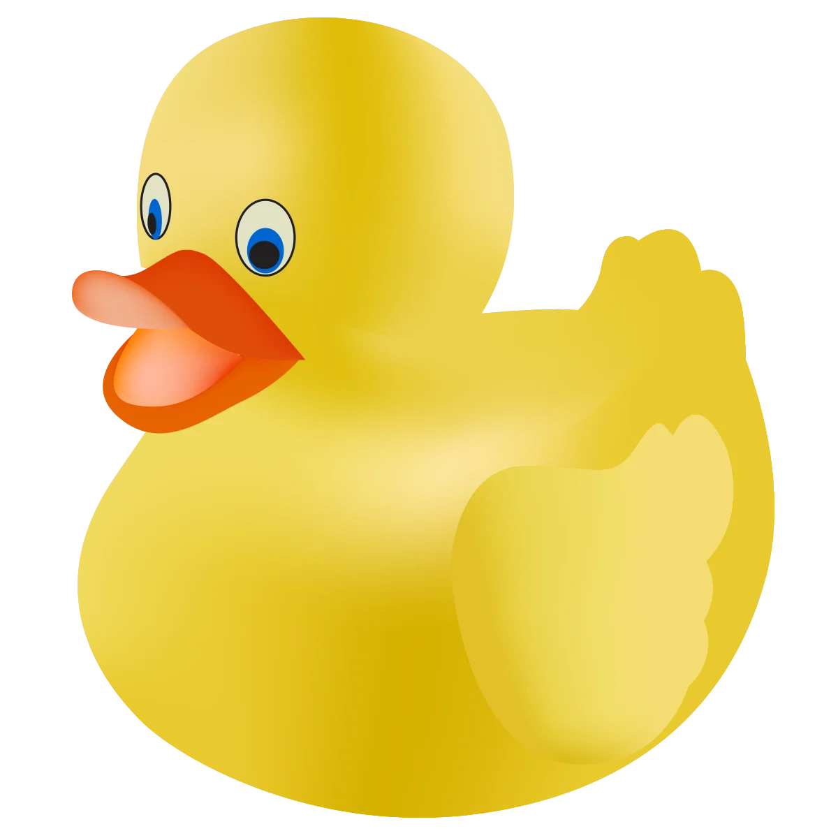 Classic Rubber Ducky Clipart: Cheerful Yellow Bath Time Companion