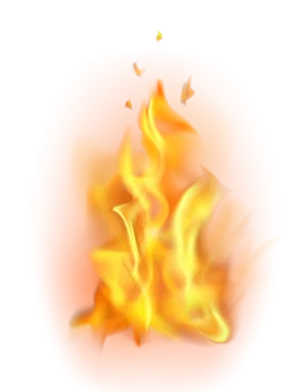 Ethereal Dancing Flames Soft Glowing Fire Clipart Illustration Design