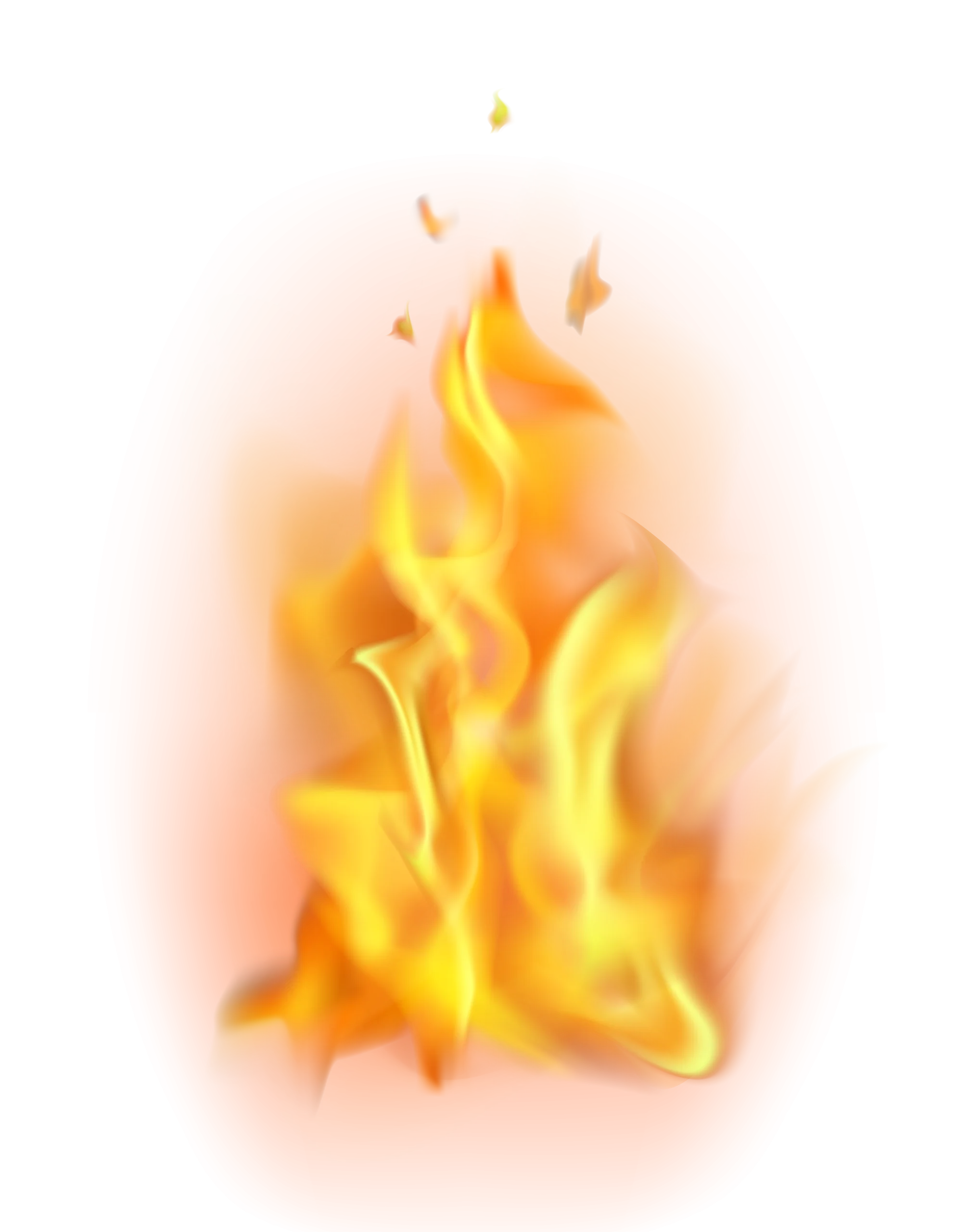 Ethereal Dancing Flames Soft Glowing Fire Clipart Illustration Design