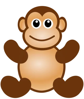 Adorable Cartoon Monkey Clipart: Cute and Charming Primate Illustration