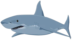 Blue Gray Shark Clipart Illustration - Sleek Marine Predator Vector Design
