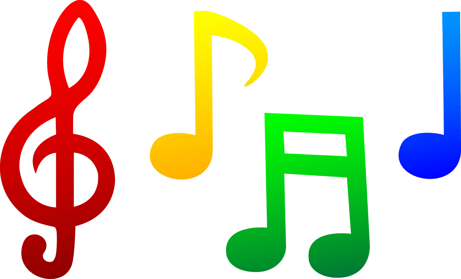 Colorful Musical Notes Clipart Symbolizing Harmony and Musical Expression