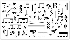 Comprehensive Musical Notation Symbols and Clipart Collection for Music Enthusiasts