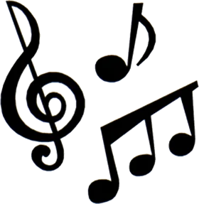 Elegant Black and White Musical Notes Clipart Design for Artistic Expression