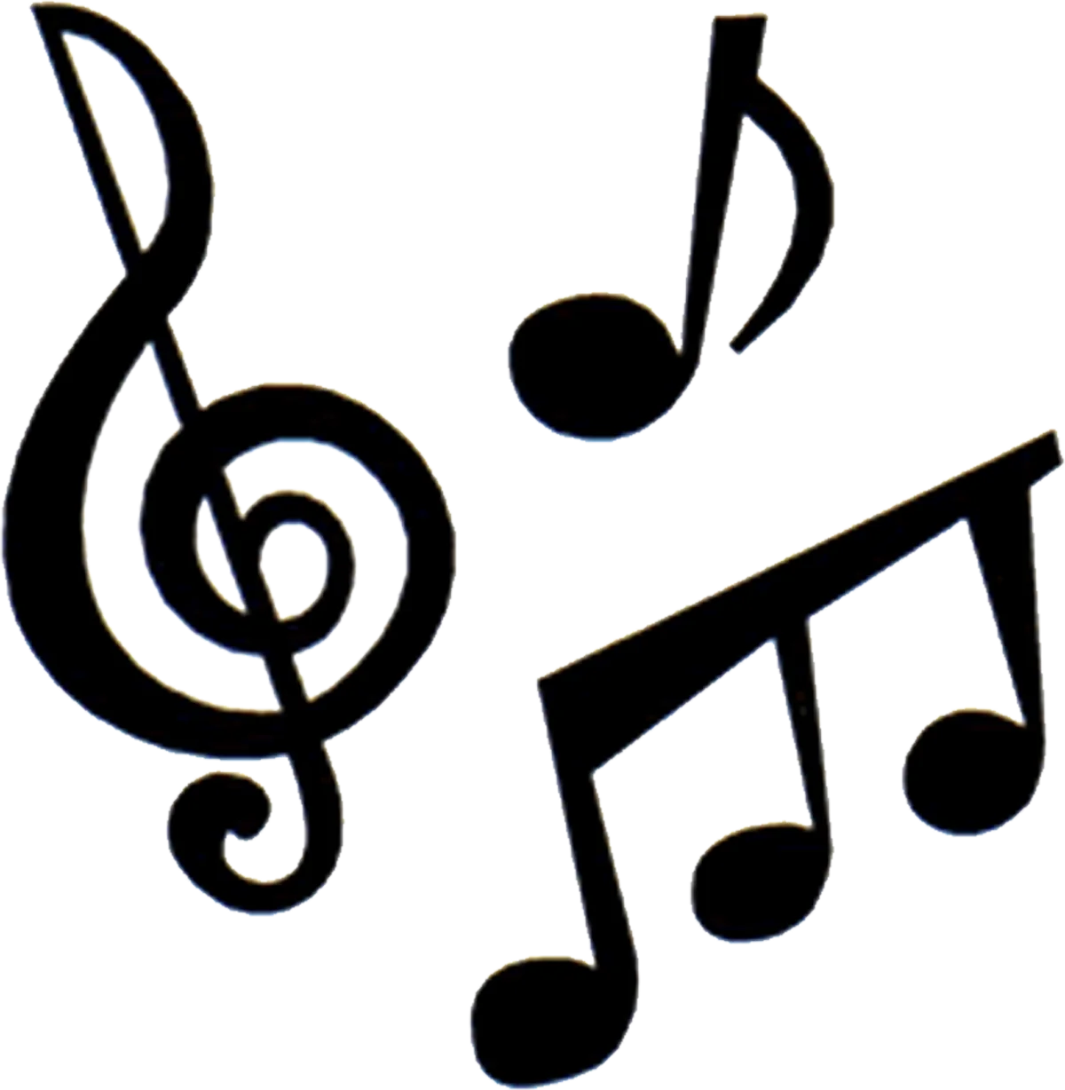 Elegant Black and White Musical Notes Clipart Design for Artistic Expression