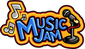 Music Jam Colorful Cartoon-Style Audio Entertainment Clipart Design