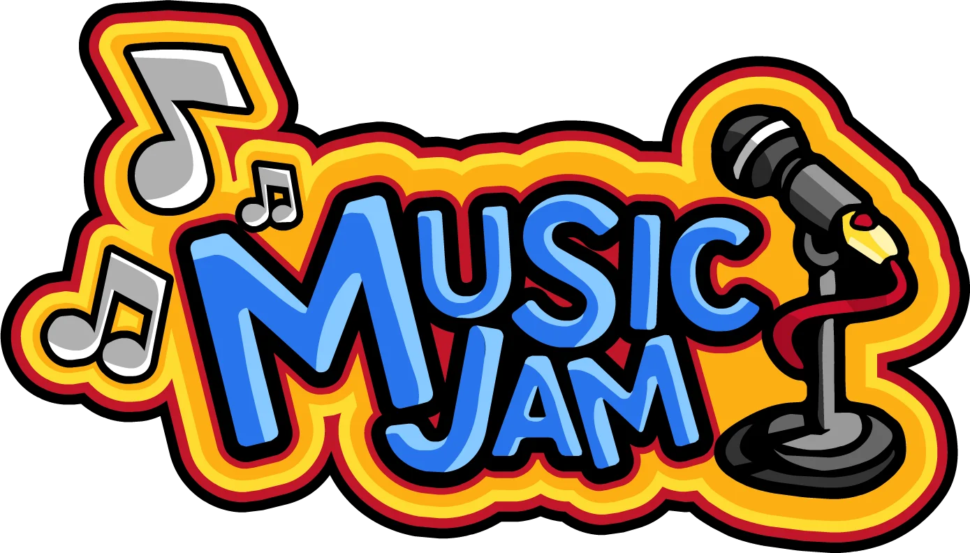 Music Jam Colorful Cartoon-Style Audio Entertainment Clipart Design