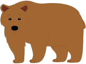 Adorable Brown Cartoon Bear Clipart Illustration for Kids and Designers