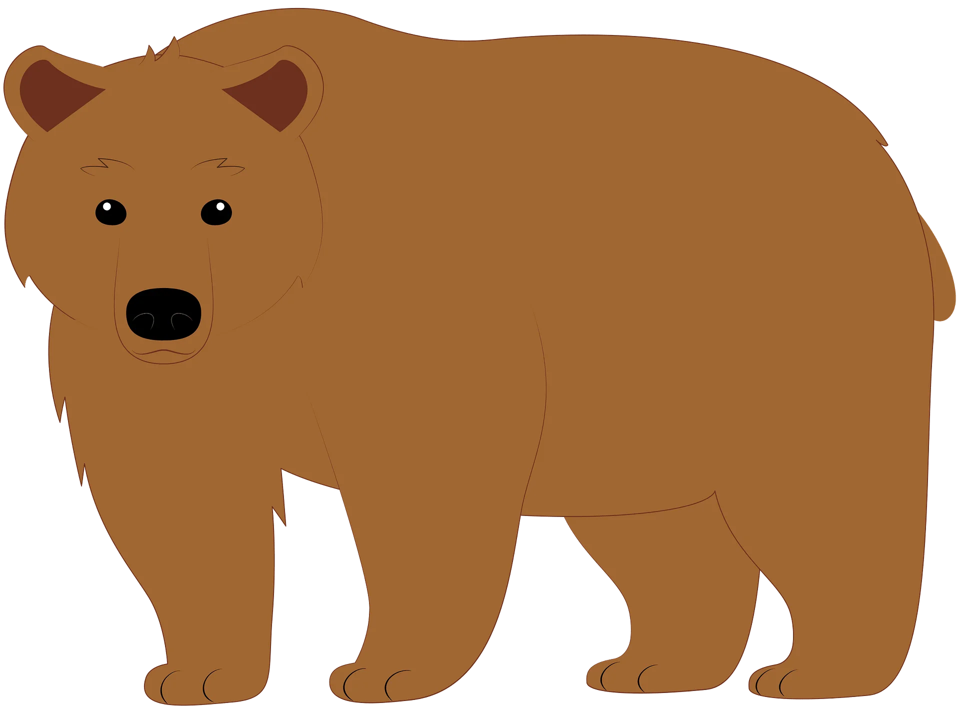 Adorable Brown Cartoon Bear Clipart Illustration for Kids and Designers
