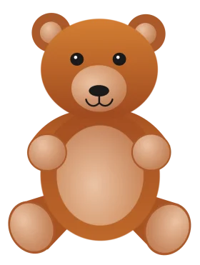Adorable Soft Brown Teddy Bear Clipart Illustration for Children's Design