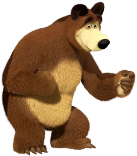 Cartoon Brown Bear Mascot Character Adorable Clipart Illustration Design