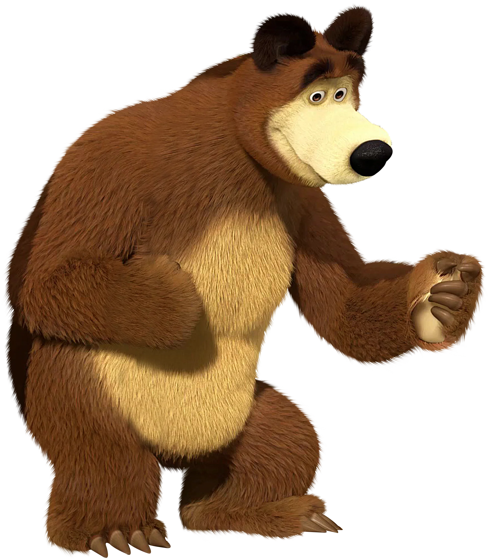 Cartoon Brown Bear Mascot Character Adorable Clipart Illustration Design