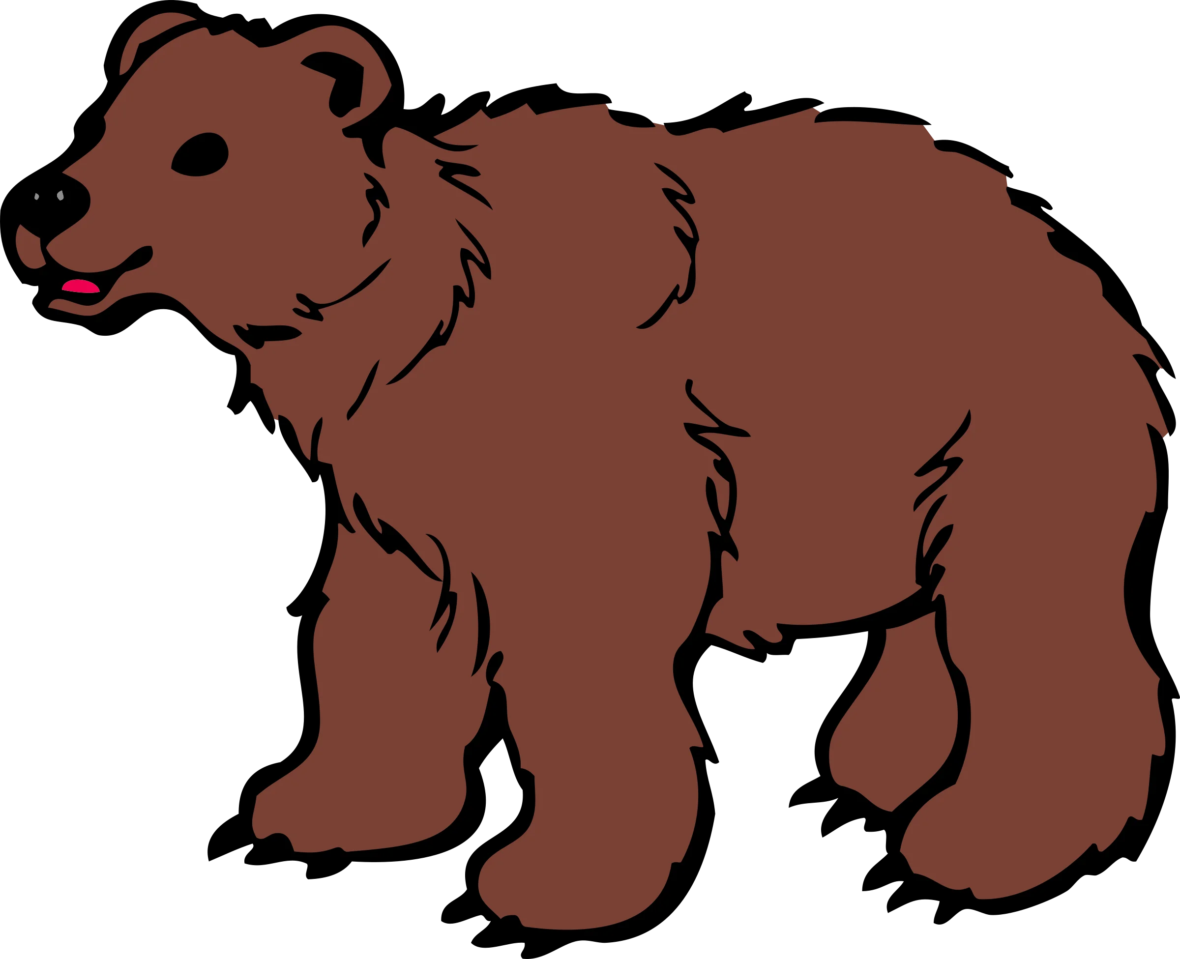 Rustic Brown Forest Wanderer Cartoon Bear Clipart Illustration