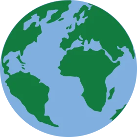 Minimalist Cartographic Representation of Planet Earth Clipart Illustration
