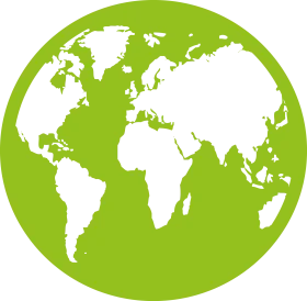 Minimalist Green and White Global Representation Eco Clipart Design