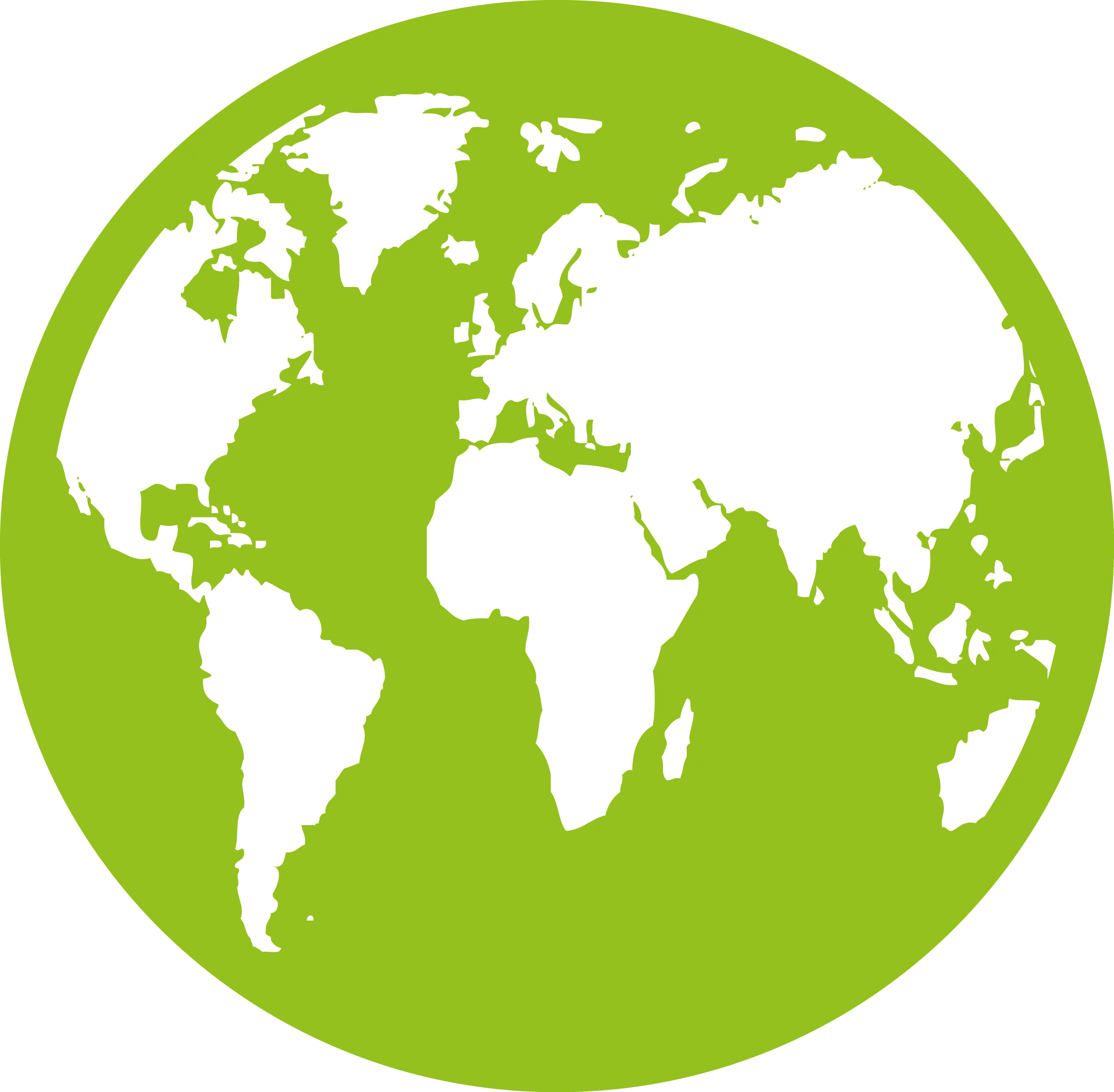 Minimalist Green and White Global Representation Eco Clipart Design