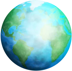 Serene Earth Clipart: Soft Pastel Global Illustration with Gentle Continents