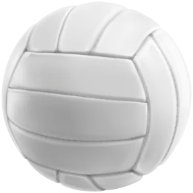 Classic White Volleyball Clipart: Iconic Sports Equipment Graphic Design
