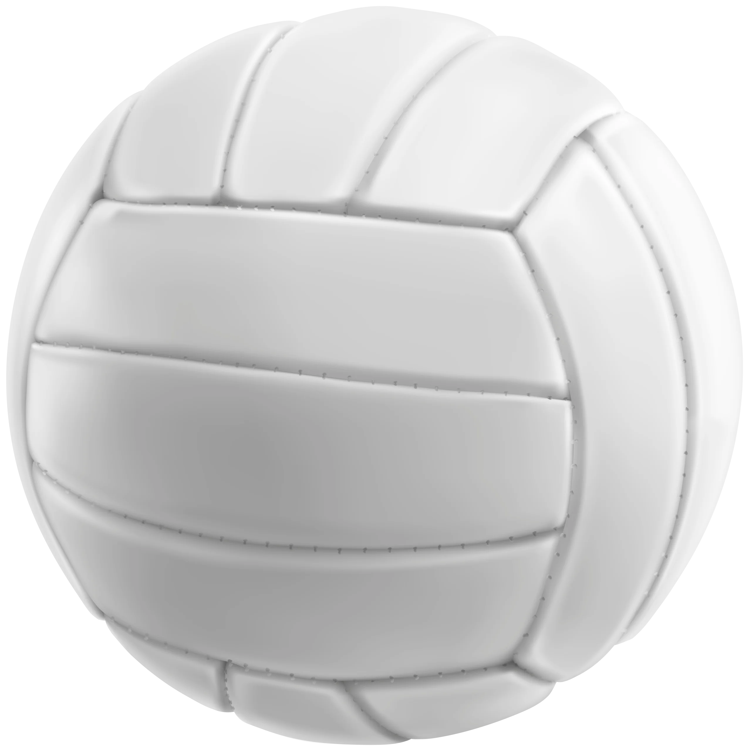 Classic White Volleyball Clipart: Iconic Sports Equipment Graphic Design