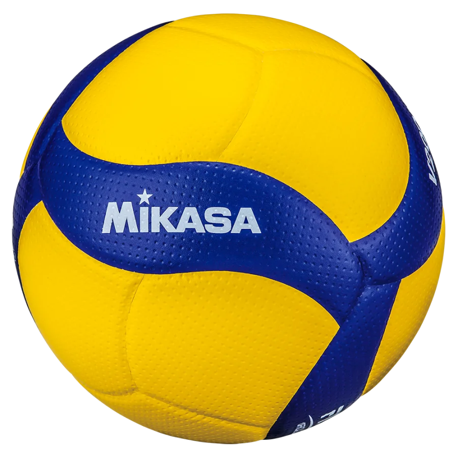 Mikasa Official Volleyball Clipart Design in Bold Yellow and Blue