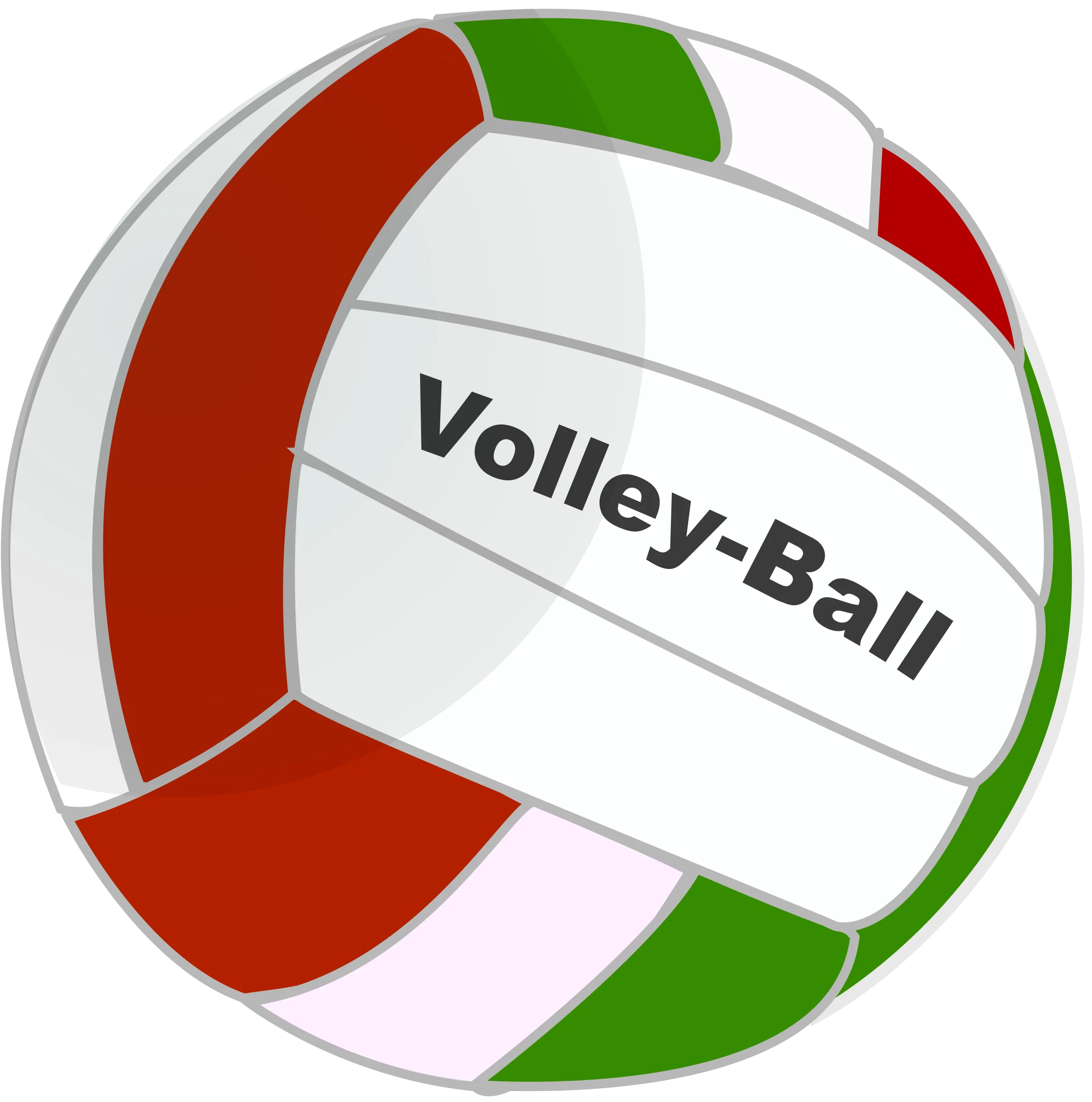 Stylish Volley-Ball Clipart Design with Geometric Color Blocking and Typography