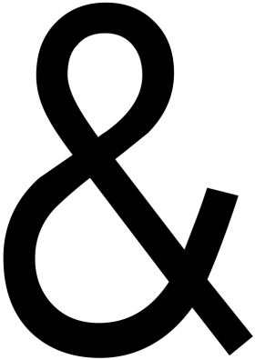 Bold Black Ampersand Symbol Clipart: A Typographic Design Element