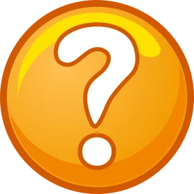 Bright Orange Glossy Question Mark Clipart Symbol of Curiosity and Inquiry