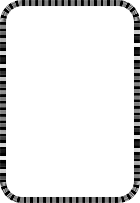 Classic Black and White Geometric Border Clipart with Rounded Corners