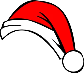 Classic Santa Claus Hat Clipart - Iconic Holiday Headwear Design