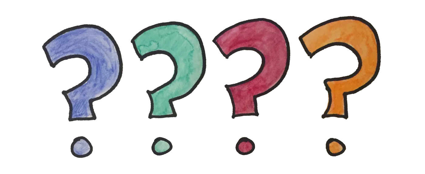Colorful Question Mark Clipart Collection Representing Curiosity and Inquiry