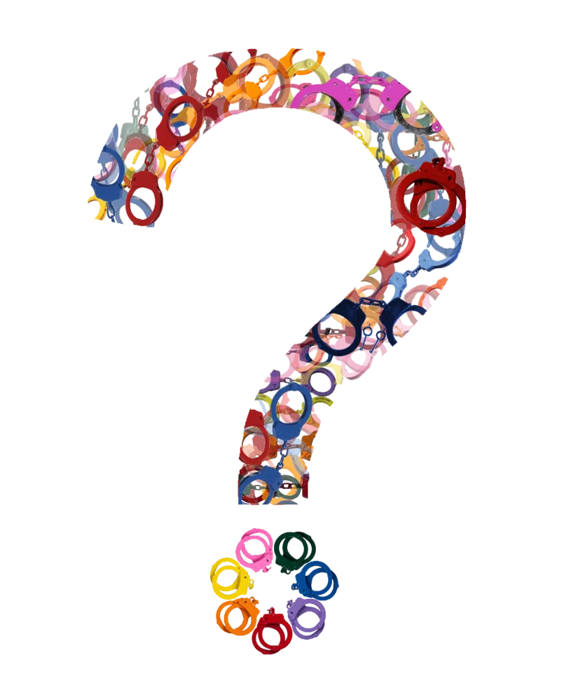Colorful Question Mark Clipart Composed of Interconnected Circular Elements