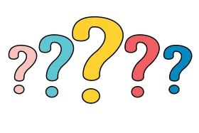Colorful Question Mark Clipart Symbolizing Curiosity and Uncertainty