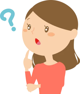 Curious Young Girl Pondering Question Mark Clipart Illustration