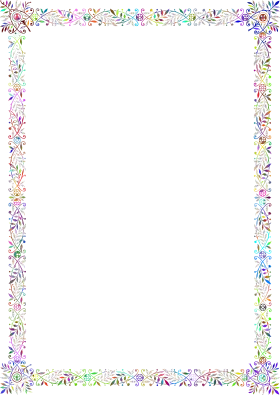 Delightful Pastel Floral Frame Clipart with Whimsical Botanical Decorative Border Design