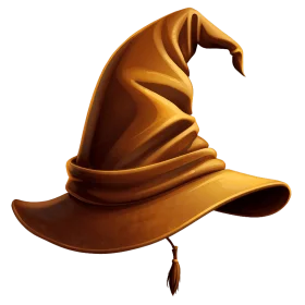 Enchanted Wizards Sorting Hat Clipart - Magical Headwear Illustration
