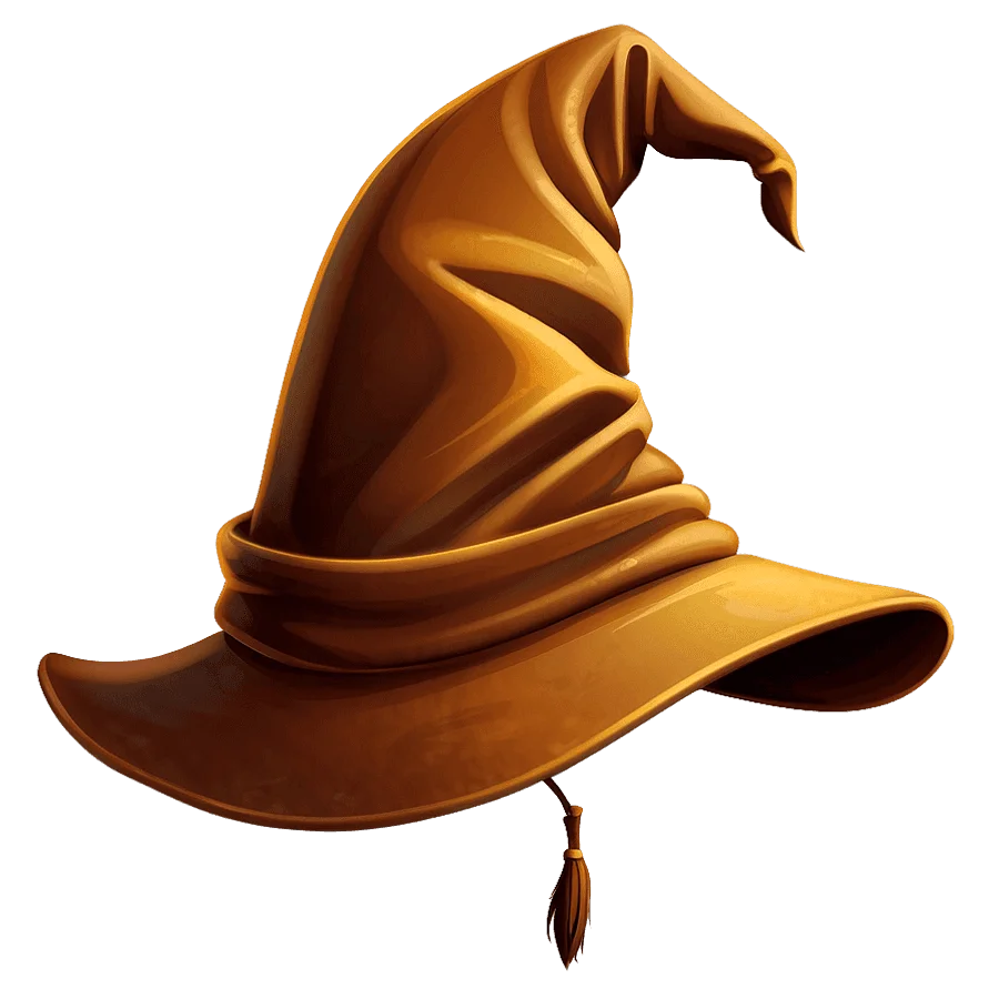 Enchanted Wizards Sorting Hat Clipart - Magical Headwear Illustration