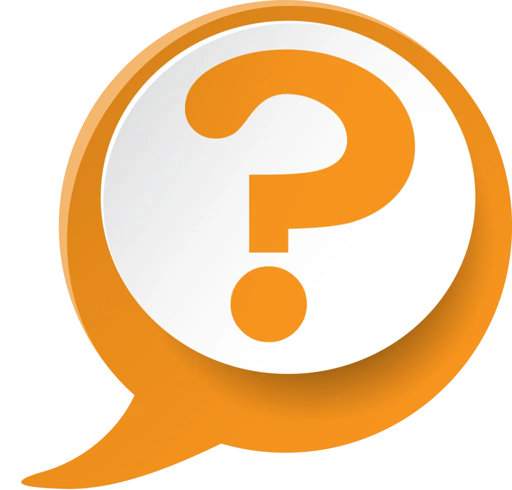 Inquisitive Orange Question Mark Speech Bubble Clipart Design Element