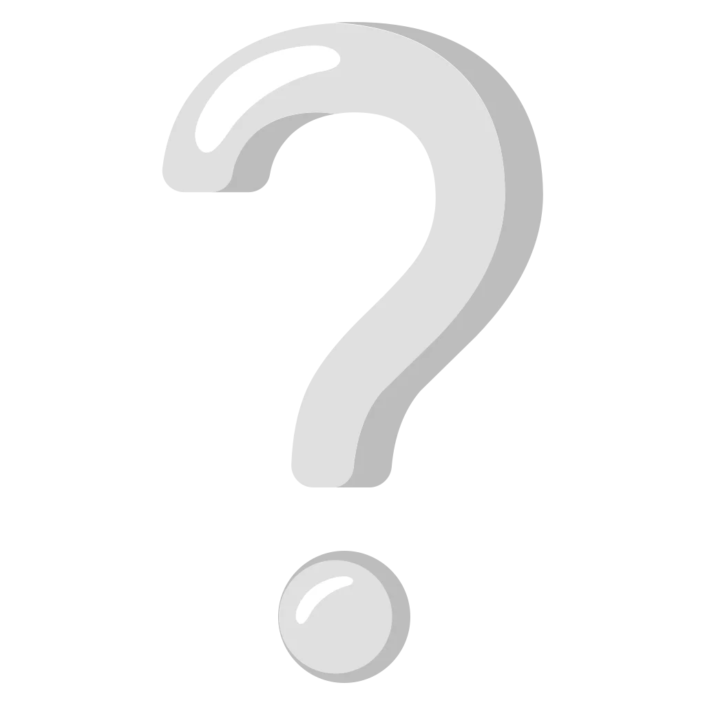 Minimalist Gray Question Mark Clipart Symbol of Curiosity and Inquiry