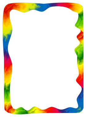 Rainbow Wave Border Clipart: Colorful Abstract Design for Digital Graphics
