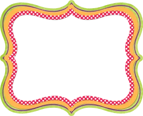 Whimsical Polka Dot and Curved Border Clipart with Playful Color Layers
