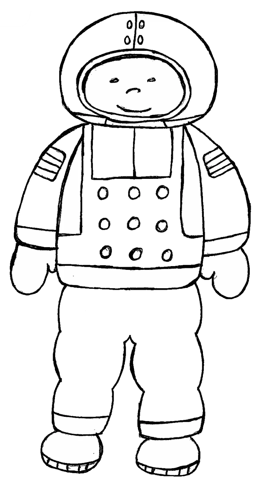 Adorable and Charming Astronaut Space Explorer Cartoon Clipart Illustration