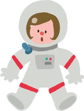 Adorable Cartoon Astronaut Clipart - Exploring Space with Cute Character Design