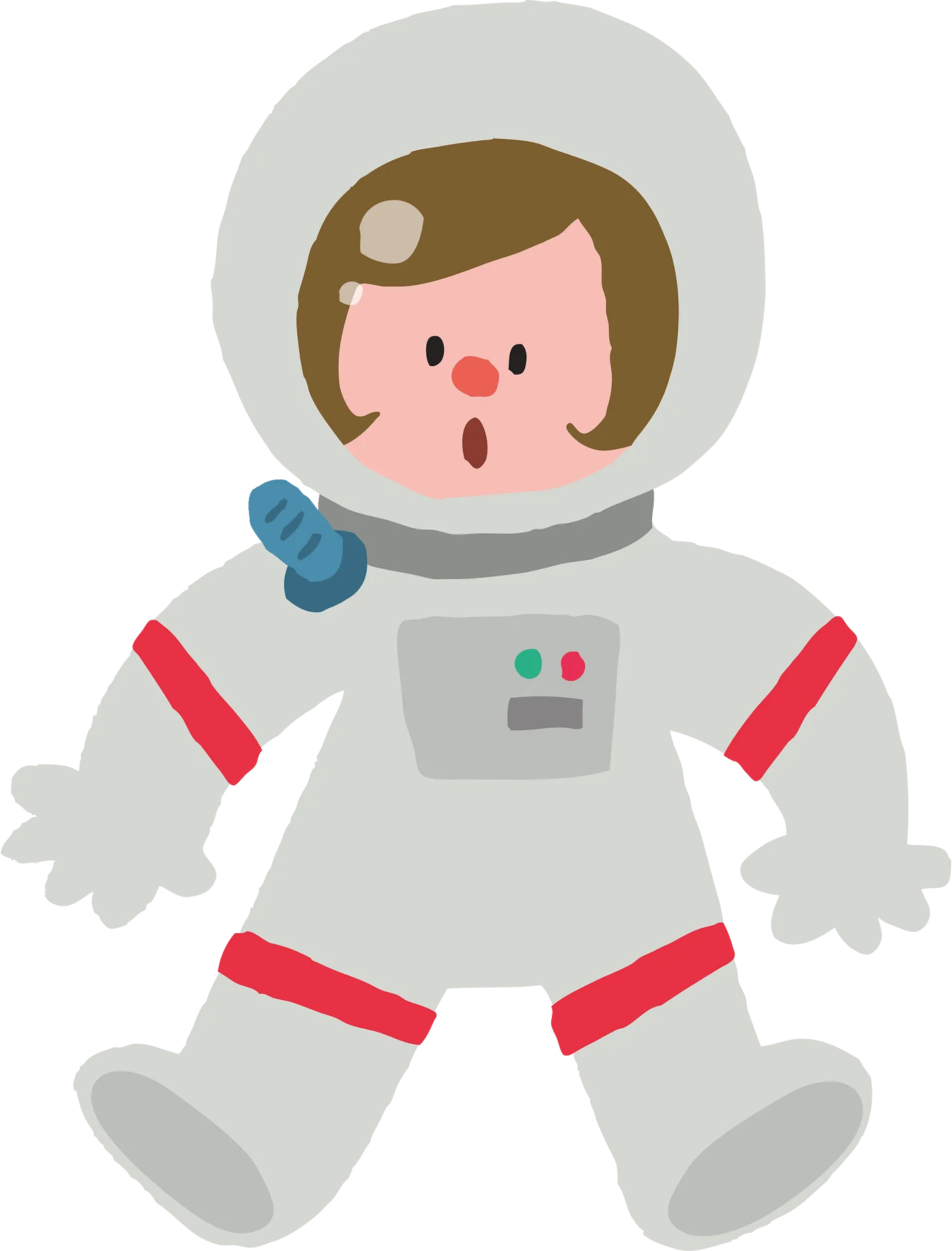 Adorable Cartoon Astronaut Clipart - Exploring Space with Cute Character Design