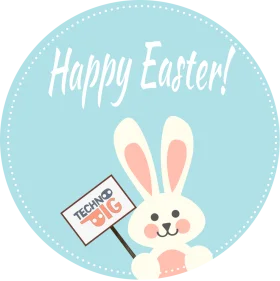 Adorable Pastel Easter Bunny Holding Greeting Sign Clipart Design
