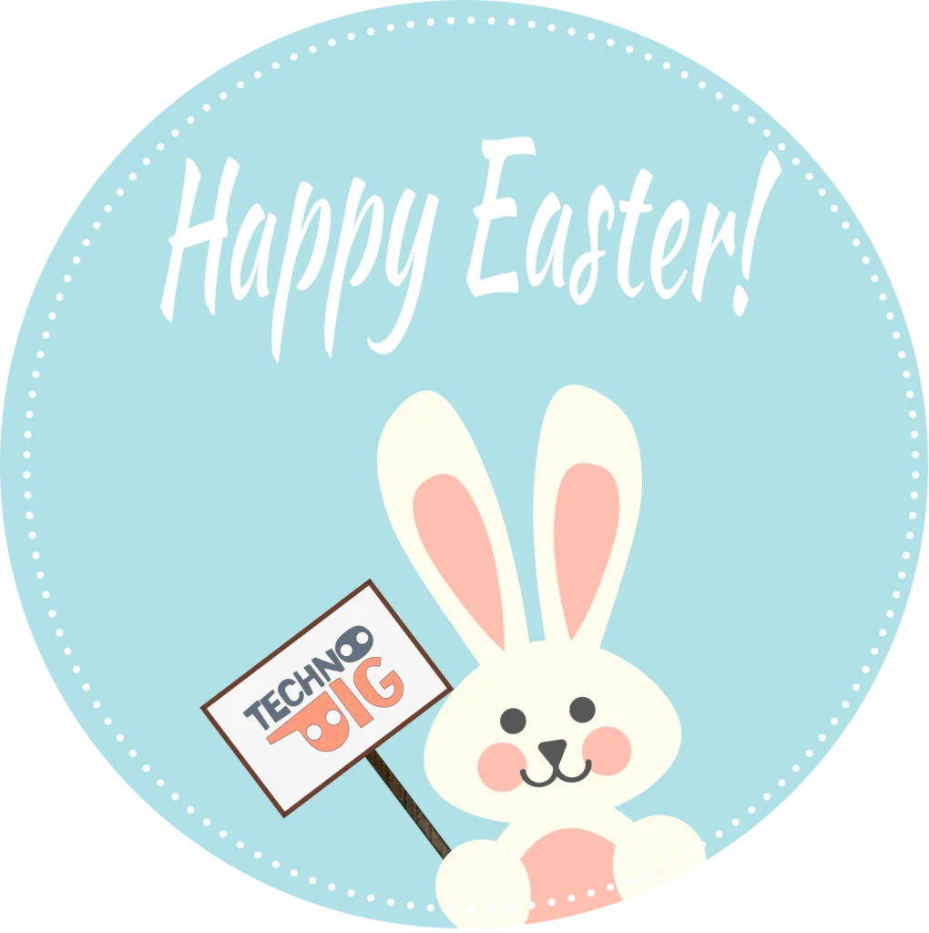 Adorable Pastel Easter Bunny Holding Greeting Sign Clipart Design