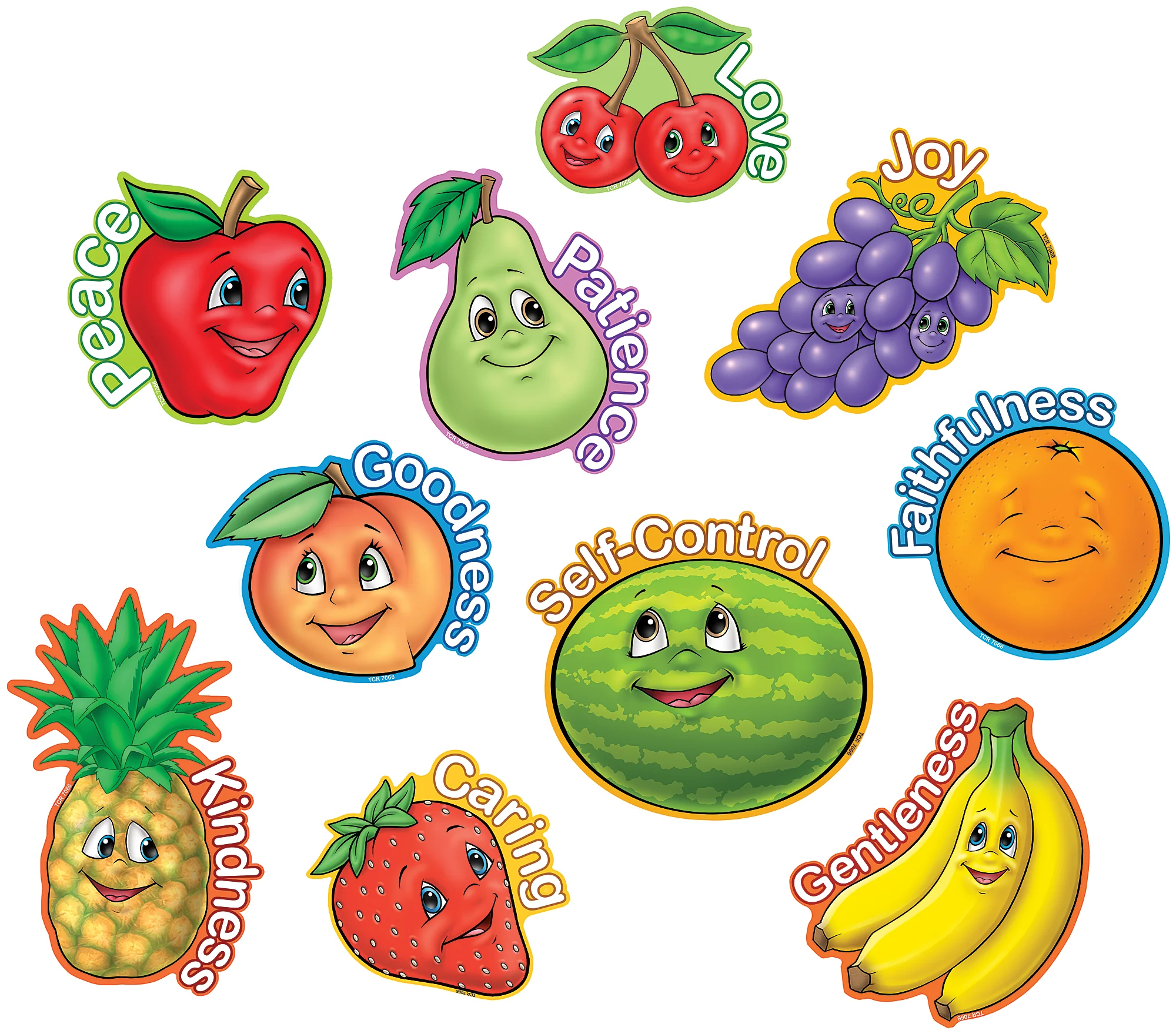 Cheerful Fruit Characters Clipart Collection: Emotions and Positivity