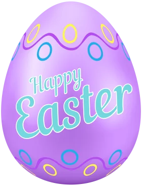 Delightful Pastel Easter Egg Clipart with Cheerful Seasonal Greeting