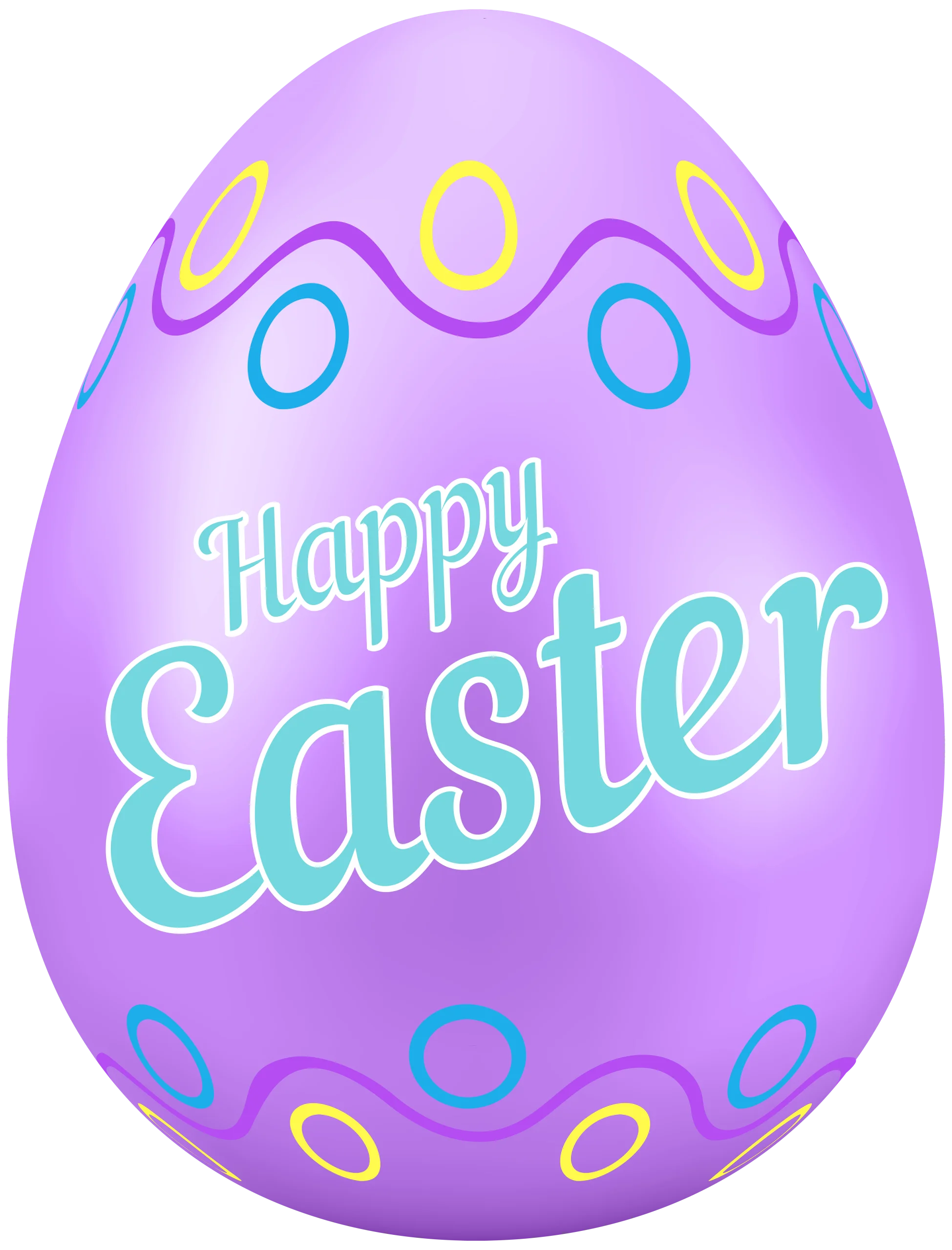 Delightful Pastel Easter Egg Clipart with Cheerful Seasonal Greeting